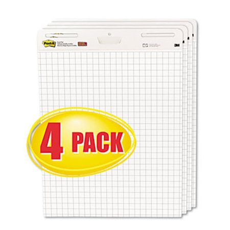 3M 3M 560VAD4PK Self-Stick Easel Pads  Quad Rule  25 x 30  White  4 30-Sheet Pads/Carton 560VAD4PK